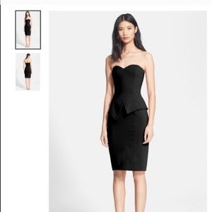 Jay Godfrey Black Peplum Dress